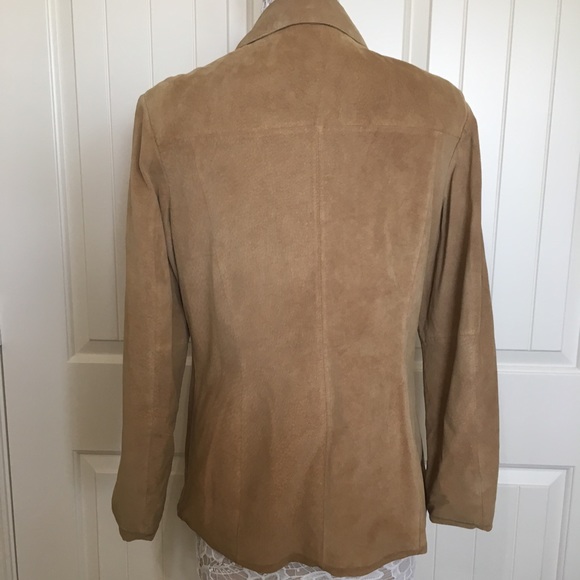 Preston & York Suede Tan Leather Jacket - Picture 3 of 5